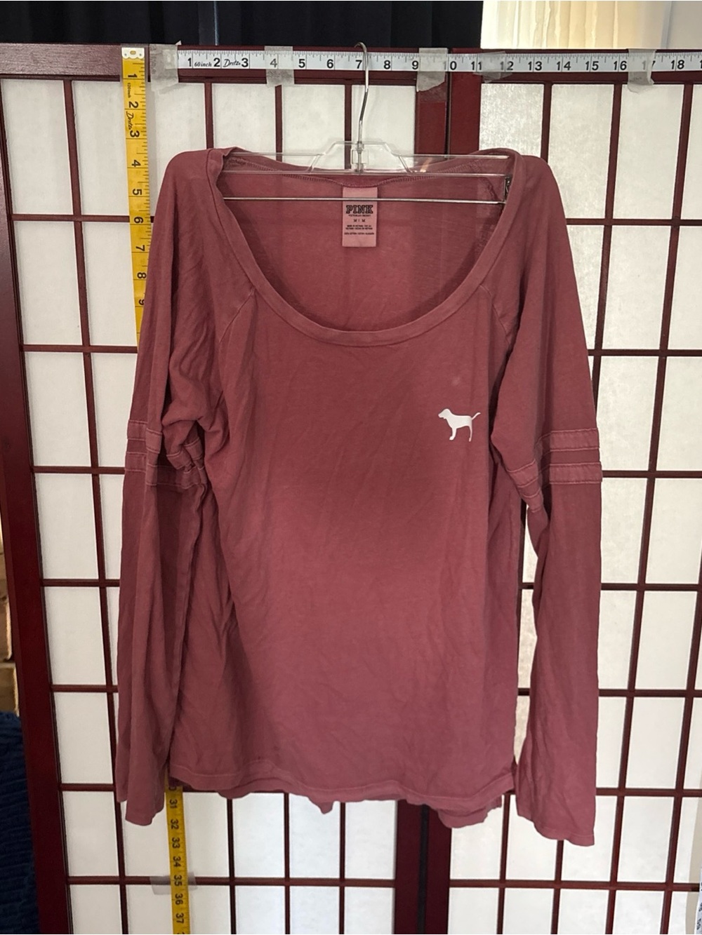 PINK Victoria's Secret Mauve Scoop Neck Long-Sleeve Tee